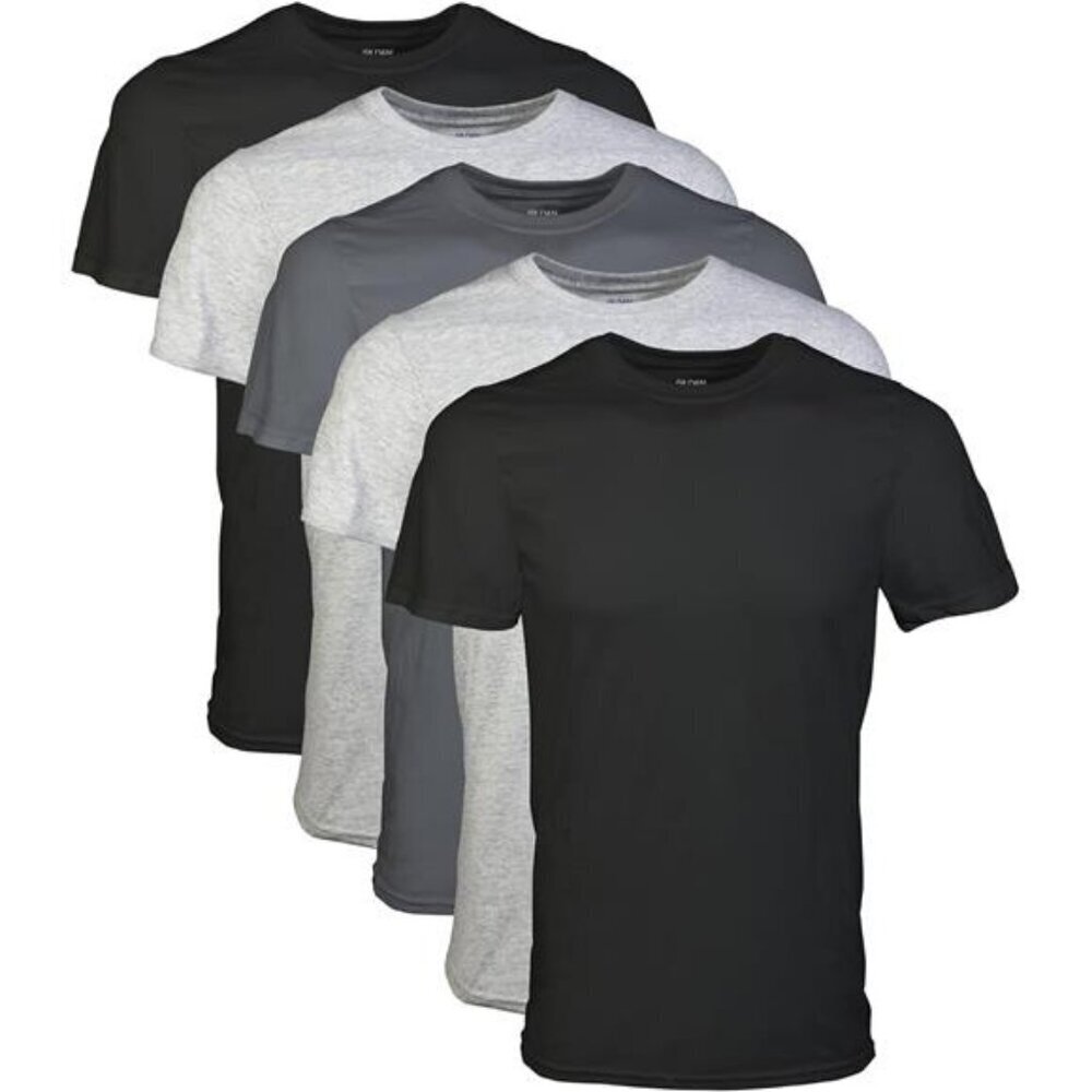 Soft Cotton Crew Neck T-Shirts for Men, 6 Pack